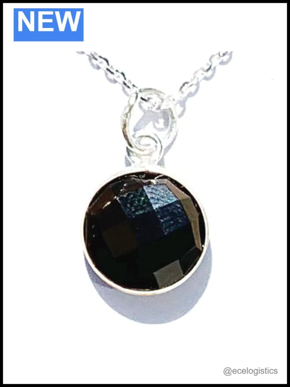 Natural Gemstone Pendant Necklace, 925 Sterling Silver, Handmade, 18in
